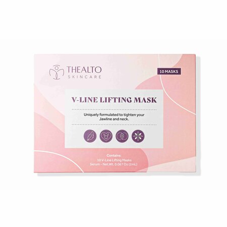 THEALTO V-Line Chin Lifting Mask, Reduces Sagging Skin and Revitalizes Neckline and Jawline TH-CMCOL-10PK